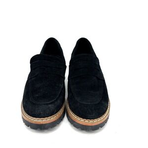 Bertuchi  Leather Lug Sole Chunky Loafers Size 8 /8.5 EU 39 Black Spain